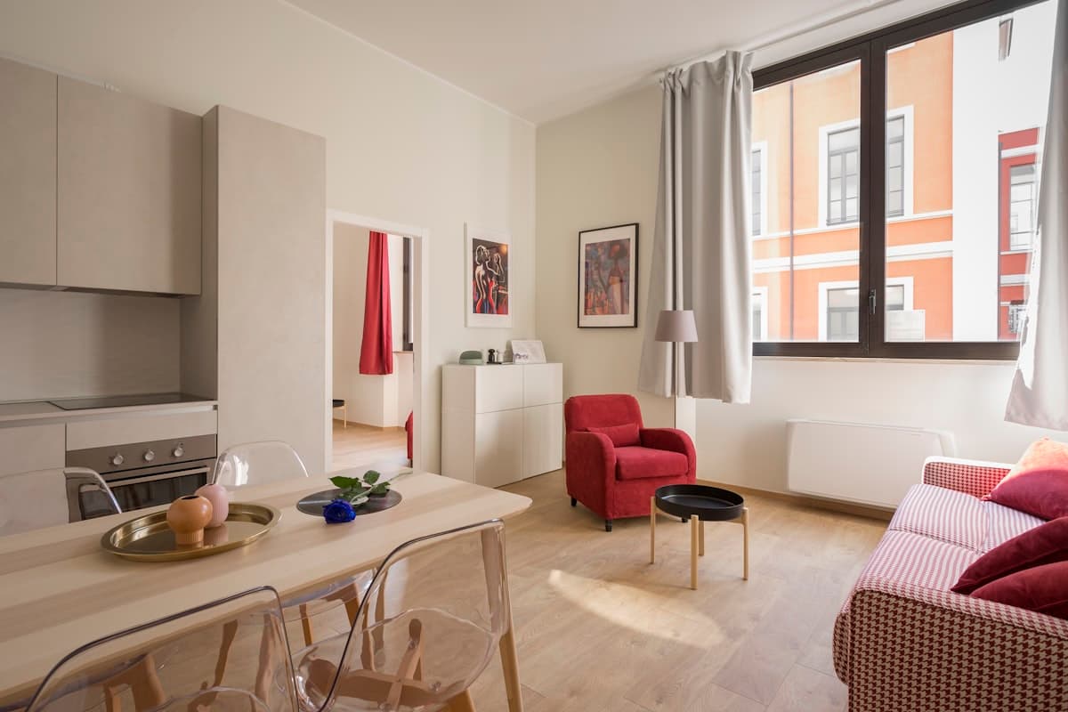 Bright modern rental apartment interior